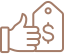 Icon of a thumbs-up and a price tag